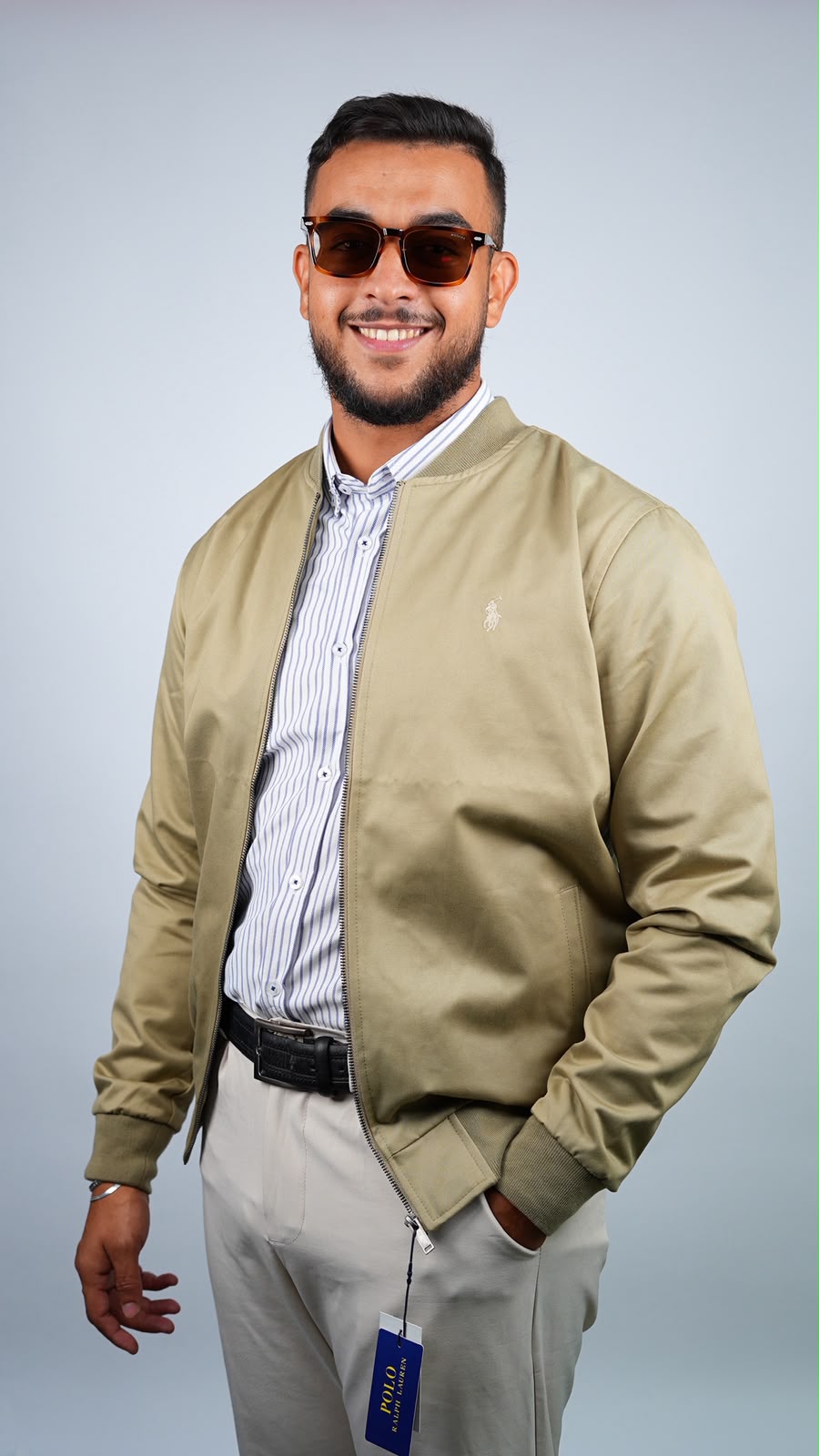 Veste Bomber Polo Beige